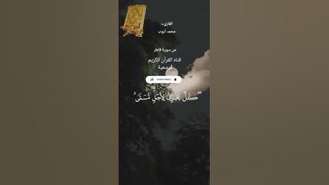 #ماتيسر_من سورة فاطر بصوت القارئ الشيخ محمد ايوب قناه القرآن الكريم الرسمية