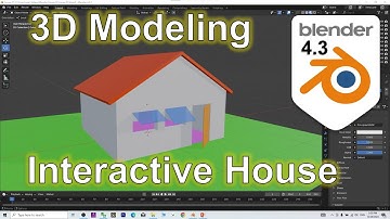 Blender Interactive House 3D Modeling #blender #house #3dmodeling #door #windows #tutorial #workflow