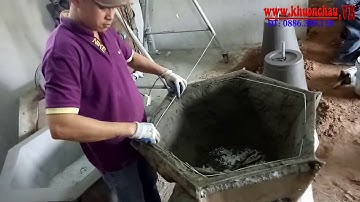Khôn chậu _ cách đổ chậu _ cách đúc chậu  lục giác composite không có lòng trong