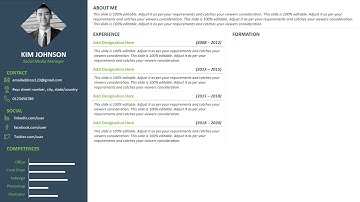 Curriculum Vitae Layout PowerPoint Template