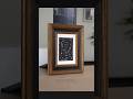 Minimal White on Black Drawing – Framed Original A5 Art