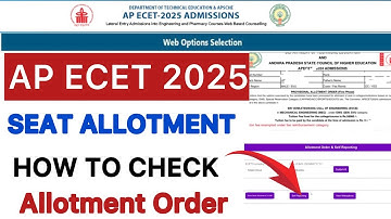 AP ECET 2025 SEAT ALLOTMENT HOW YO CHECK | HOW TO DOWNLOAD AP ECET ALLOTMENT 2025