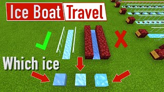Minecraft Ice Boat Travel Howto and Speed Test Results
