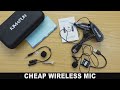Cheap wireless lavalier microphone unboxing test and review - KIMAFUN KM-G130-1 2.4G Wireless Lapel