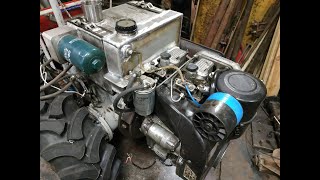 Топливный бак для нового сердца трактора  TZ4K14 и неожиданный микро ремонт воздушного фильтра. : )