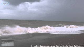 Antalya Konyaaltında Deniz Patlaması Ve Doğanın Gücü Month Of January 2012 In Antalya