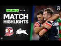 Nrl 2024  roosters v rabbitohs  match highlights