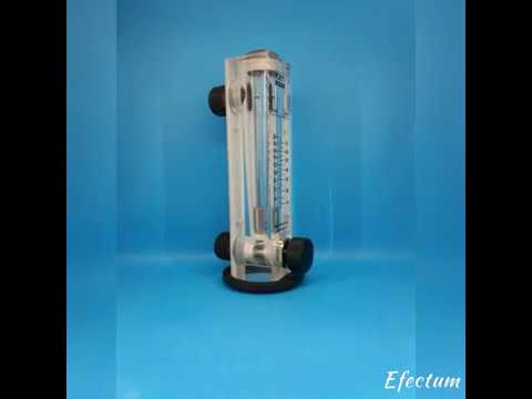 Ротаметр для води (10-70 л/хв) панельний з регулятором потоку (витратомір), видео 1