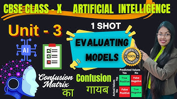 Unit - 3 Evaluating Models | Confusion Matrix | CBSE Class 10 Artificial Intelligence (417)