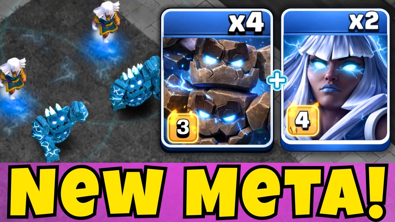 TH18 After Update BEST Attack! Meteor Golem + Electro Titan Meta Strategy (Clash of Clans)