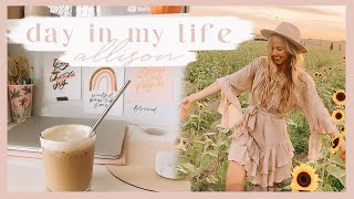 FALL DAY IN MY LIFE | making apple cider, sunflower field visit, & pack with me for camping! ✨