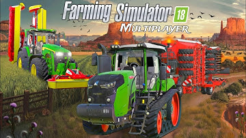 Fs 18 Sowing Wheat With 3 Players ! Fs18 Multiplayer Gameplay | Farming Simulator 18 Timelapse#fs18