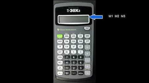 TI-30Xa Calculator: Working with memory storage of numbers