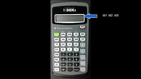 TI-30Xa Calculator: Working with memory storage of numbers