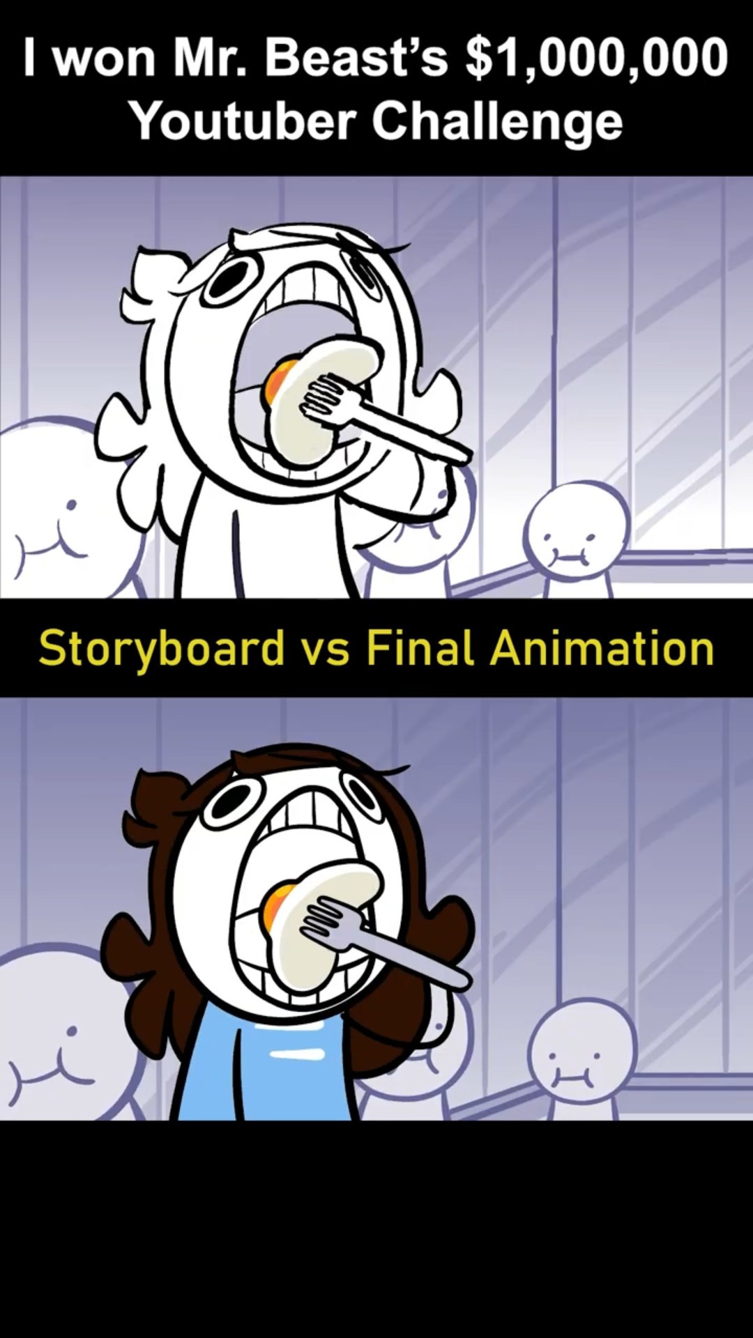 Storyboard vs Animation: Mr. Beast Cube (shot 15)