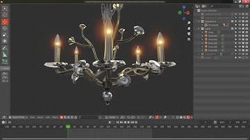 Chandelier 3D Model - Blender Eevee