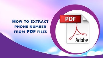 How to extract phone number from PDF files?