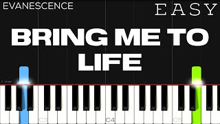 Video thumbnail of "Evanescence - Bring Me To Life | EASY Piano Tutorial"