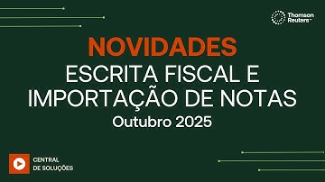 Novidades da Versão de Outubro no Sistema Domínio |Escrita e Importação de Notas| 10.5A-10