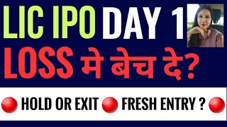 LIC IPO LISTING IN LOSS ! HOLD OR EXIT | LIC IPO LISTING DAY STRATEGY