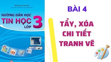 Tin học lớp 3. Chủ đề 2. Bài 4: Tẩy, xóa chi tiết tranh vẽ.