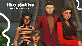 The Goths Makeover + CC List | Sims 4 Townie Makeovers