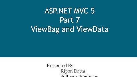 ASP.NET MVC 5 Step by Step: Part 7 ViewBag and ViewData