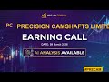 Precision Camshafts Limited | PRECAM | Earning Call | Alfa Finder