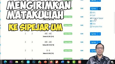Sipejar 1 : Mengirimkan Matakuliah ke Sipejar UM
