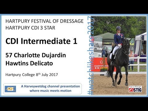 Charlotte Dujardin & Hawtins Delicato Intermediate I: HARTPURY FESTIVAL OF DRESSAGE 2017