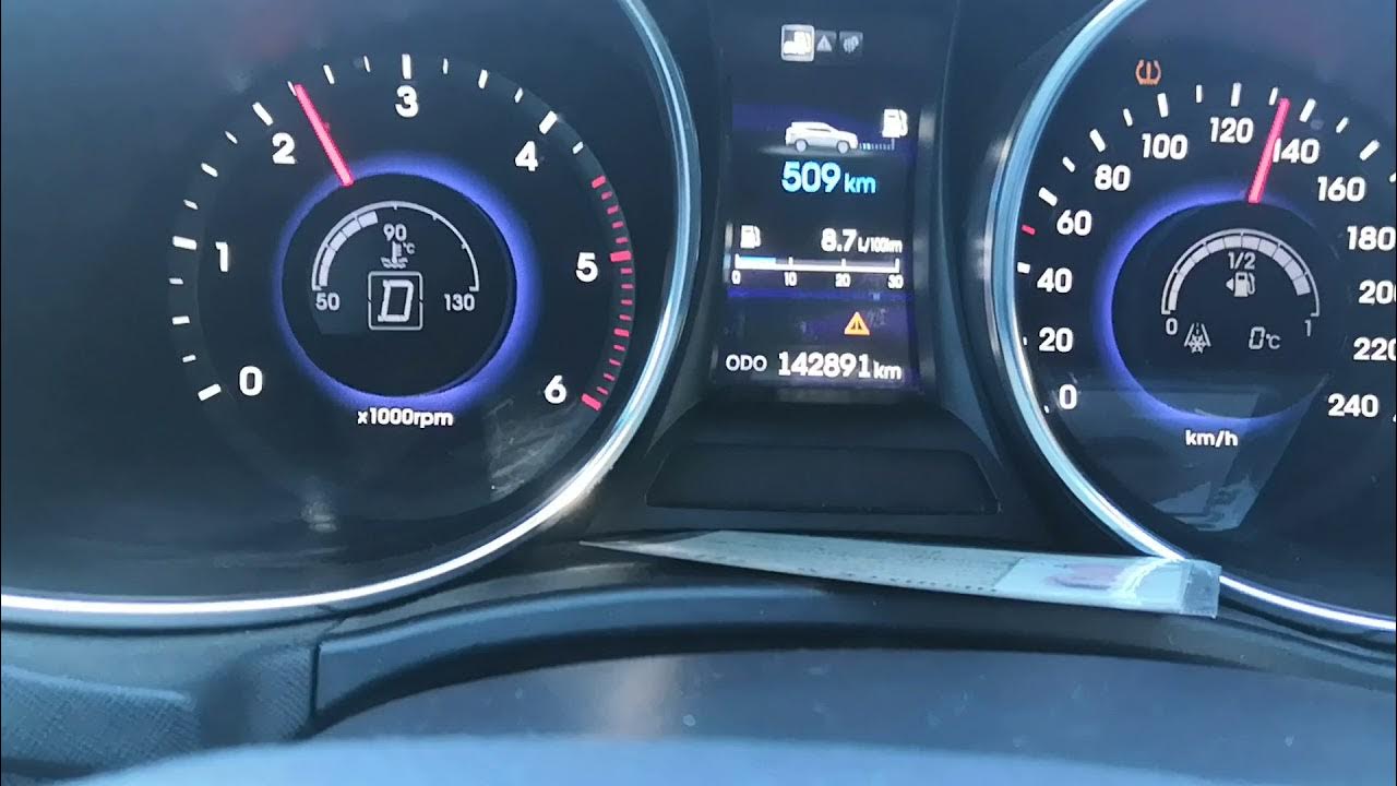 Расход, скорость и обороты санта фе 3 2.2 дизель - YouTube