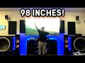 Over 8 feet of screensony bravia xr 98 x90l 4k tv unboxed wall mounted and demod  its huge