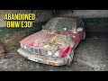 First wash in 14 years abandoned bmw e30  car detailing restoration