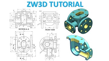 ZW3D Tutorial 53 | 3D Modeling Design - Valve Body Modeling