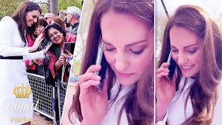 Catherine Surprises American Fan with Phone Call During Walkabout on The Mall @TheRoyalInsider