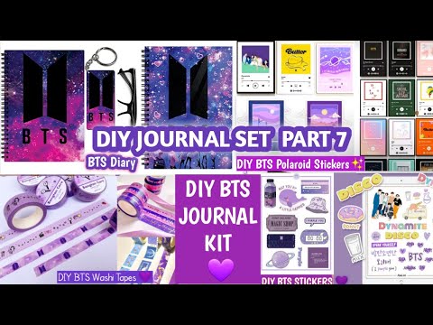 Diy Bts Journal Set How To Make Bts Craft Btscraft Btssticker Btsdiy Bts Craftersworld Diy