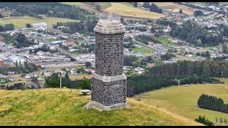 Mc Kenzie Memorial above Palmerston - Otago - by Drone