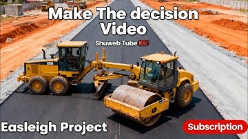 Amazing #Excavator Concrete Road. #Skills #Motor #Grader #Bulldozer & Make a Decision Works Ai