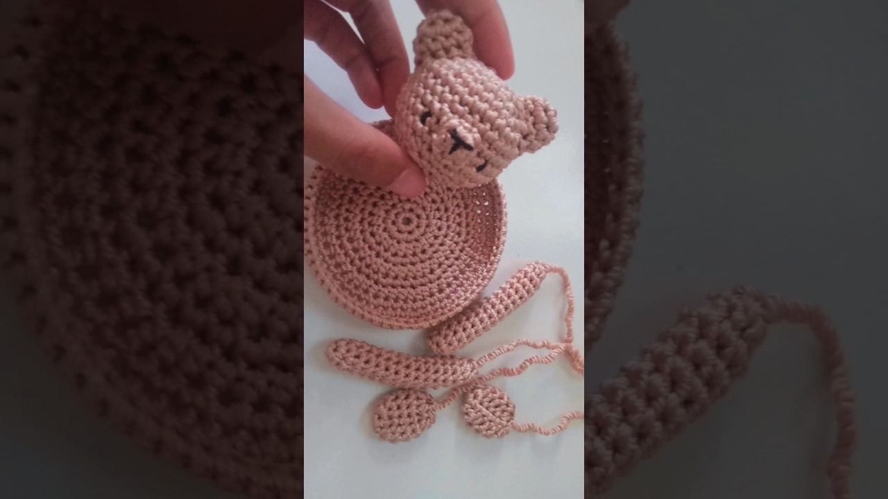 Kerajinan Tangan Rajut | Crochet Bear Coaster🐻 #crocheting #crochet # ...