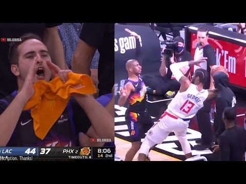 Paul George flopping to draw a foul on Chris Paul 🤔 Suns vs Clippers Game 5