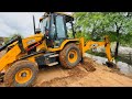 JCB Backhoe Going to Cleaning the Drain in another Village