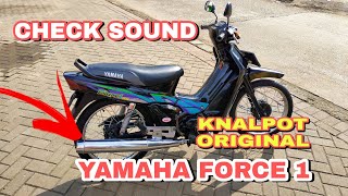 CHECK SOUND KNALPOT ORIGINAL YAMAHA FORCE 1