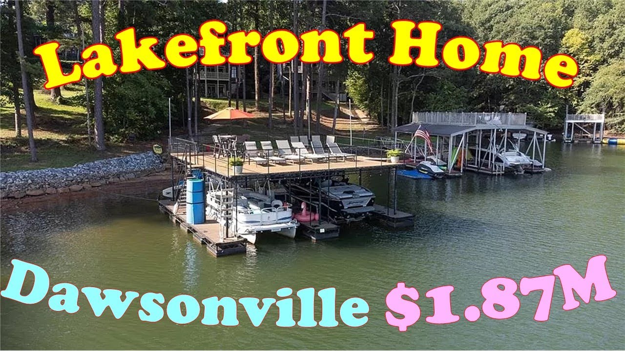 1.87M Luxury Lakefront Home on Lake Lanier, Custom Built, Northern