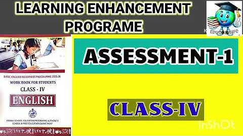 Class4 English Assessment-1||Class IV English Assessment-1 #class4englishworksheet 