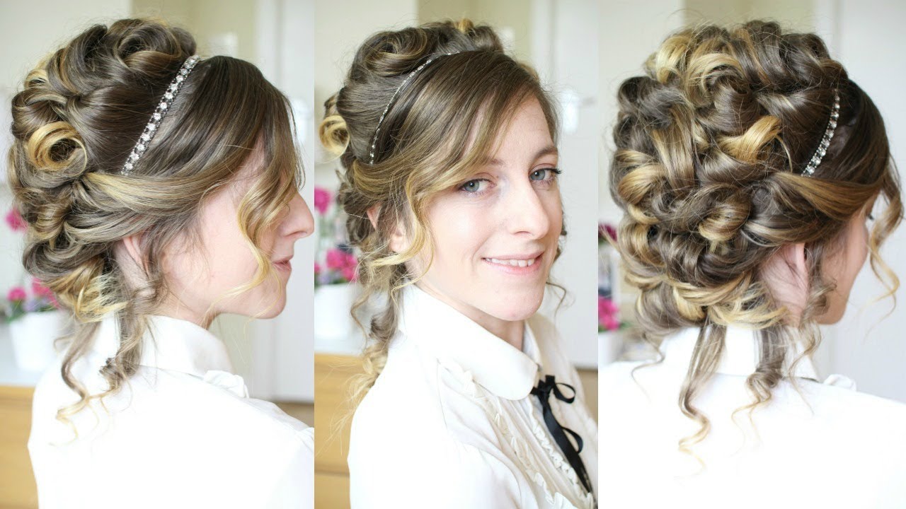 Taylor Swift Inspired Updo Curly Updo Braidsandstyles12