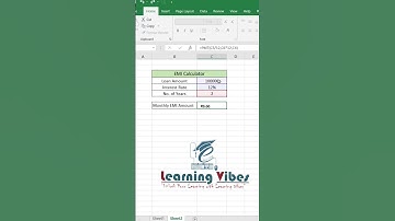 create EMI Calculator using PMT formula in Excel. financial Function #excel #microsoft #loan #art