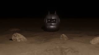 Roboninja Head Falling in the Desert