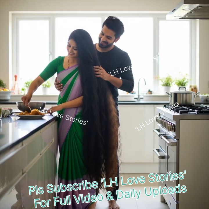 Kitchen Room Romance💕Long Hair Wife🌹🥰#shortsfeed #shortsvideo #youtubeshorts #shorts #longhair