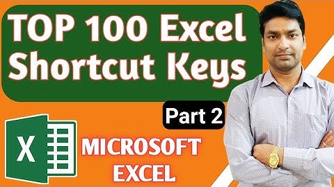 #2 MS-EXCEL : SHORTCUT KEYS in Excel (Part - 2) | Excel Shortcut Keys in Hindi | Shortcut Keys