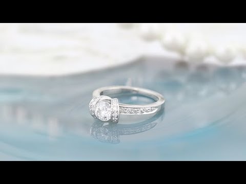 ティファニー Tiffany ダイヤモンド プラチナ リボン リング ティファニー TIFFANY & CO. / リボン リング【中古】0.40ct